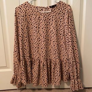 Cute animal print blouse for fall